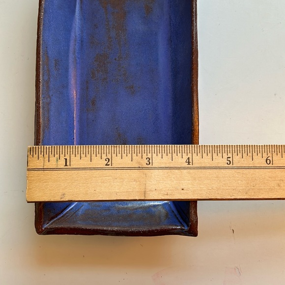 NEW Handmade Pottery Rectangular Tray in Rich Purple - Picture 7 of 8